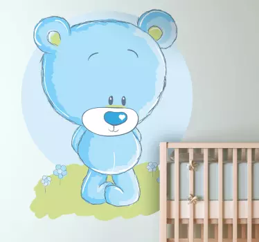 Plava medvjeda djeca naljepnica - TenStickers