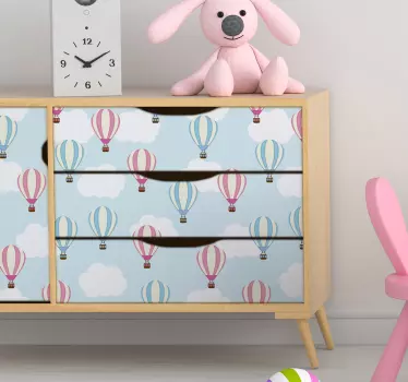 Plave i ružičaste balone zidne naljepnice za dijete - TenStickers