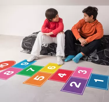 Podne šarene hopscotch vinilne naljepnice - TenStickers