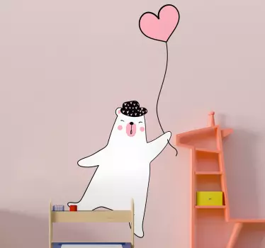 Polarni medvjed s naljepnicom za zid balona - TenStickers