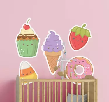 Preslatka anime zidna naljepnica za hranu - TenStickers