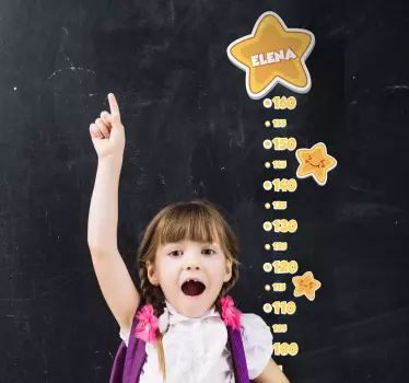 Prilagodljiv zvjezdani metar visine grafikona naljepnica - TenStickers