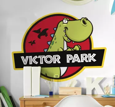 Prilagodljiva zidna naljepnica s logotipom jurassic parka - TenStickers