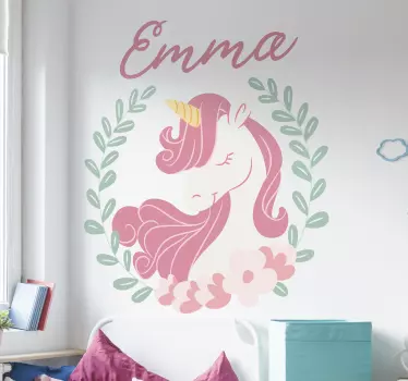Princeza jednorog s naljepnicom za zid zidne bajke - TenStickers