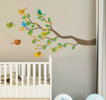Ptice na naljepnici zidne grane - TenStickers