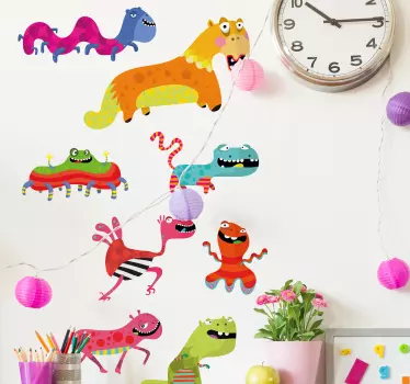Razna čudovišta naljepnica čudovišta - TenStickers