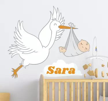 Roda s bebom i nazovite zidnu naljepnicu za bebe - TenStickers