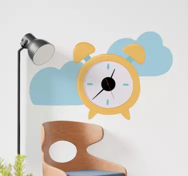 Sat naljepnica alarm s plavim oblacima - TenStickers