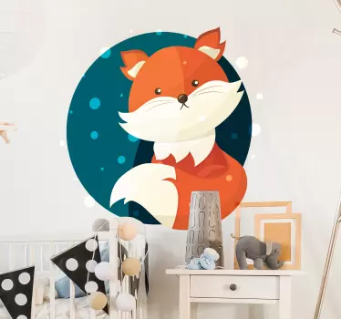 Slatka lisica crtajući naljepnice divljih životinja - TenStickers