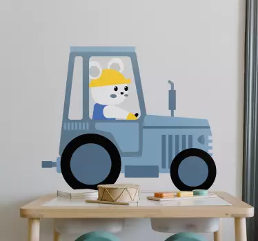 Slatka traktorska dječja naljepnica - TenStickers