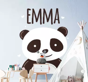 Sretna naljepnica za zid s imenom baby - TenStickers