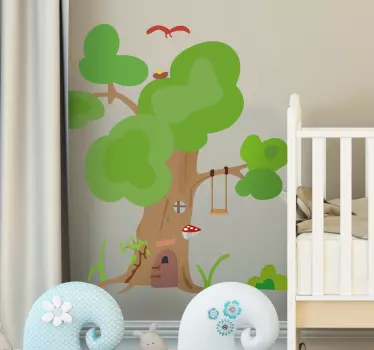 Stablo kuća drvo zid naljepnica - TenStickers
