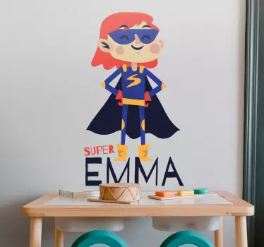 Superheroina personalizirana naljepnica superheroja - TenStickers