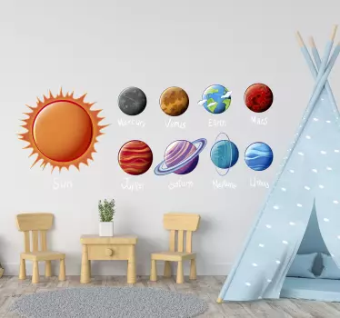 Svemirska naljepnica sunčevog sustava - TenStickers