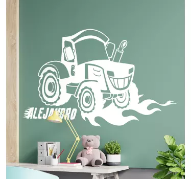 Traktor zetor personalizirajuća naljepnica za zid dječje spavaće  - TenStickers