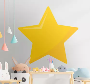 Naljepnica za djecu naglasak žute zvijezde - TenStickers