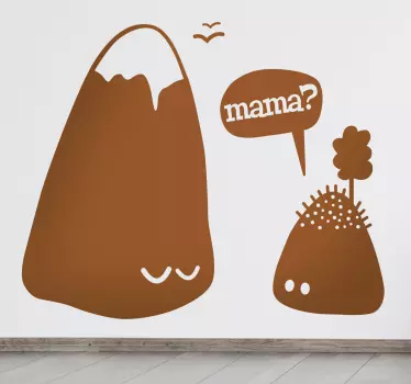 Ukrasni dekolte planine i brda - TenStickers