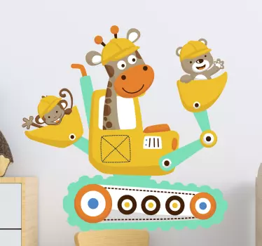 Vrećica sa zidnim naljepnicama za životinje dječja spavaća soba - TenStickers