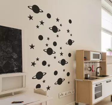 Zvijezde i planete zidne naljepnice - TenStickers