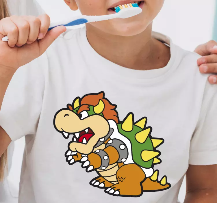 Bowser crtana dječja majica - TenStickers
