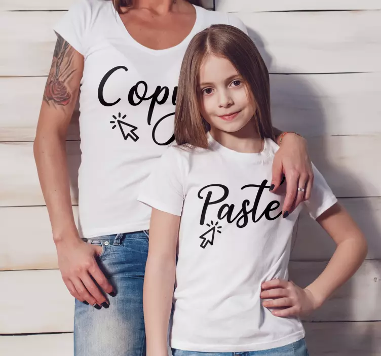 'copy paste' majica majke kćeri - TenStickers