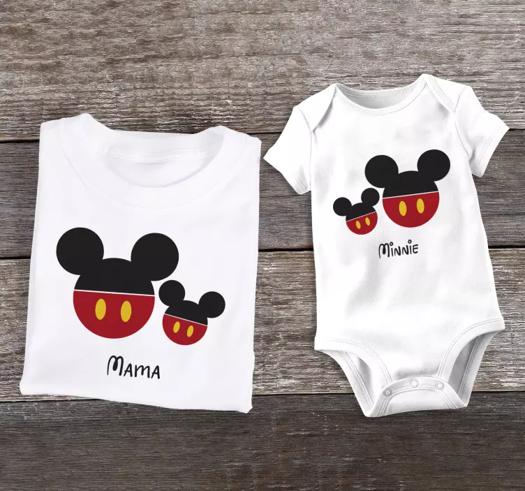Majice majka i kći prilagođeno podudaranje mama minnie - TenStickers