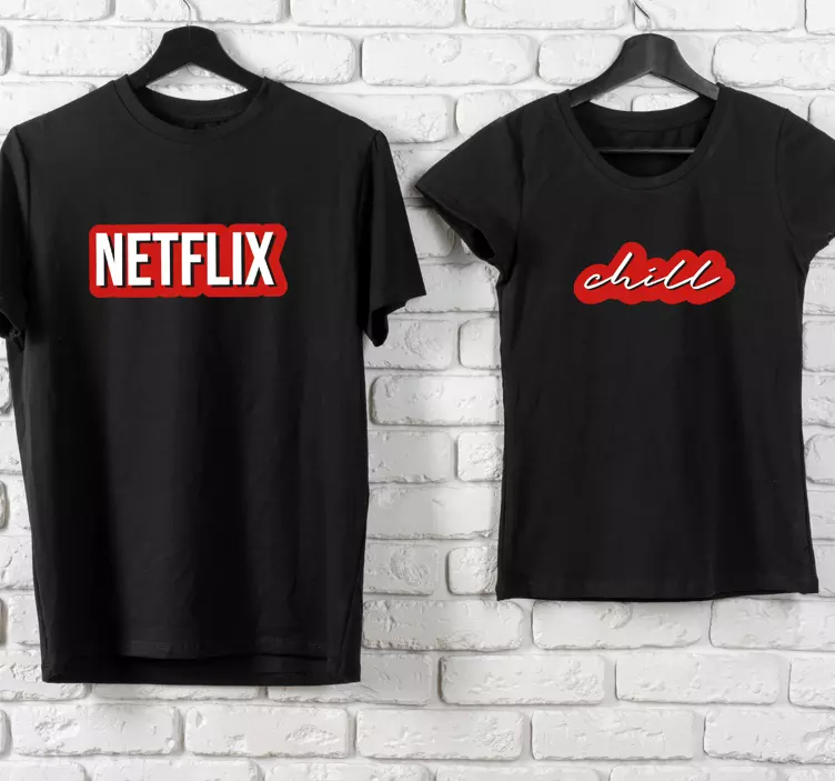 Netflix i chill par majica - TenStickers