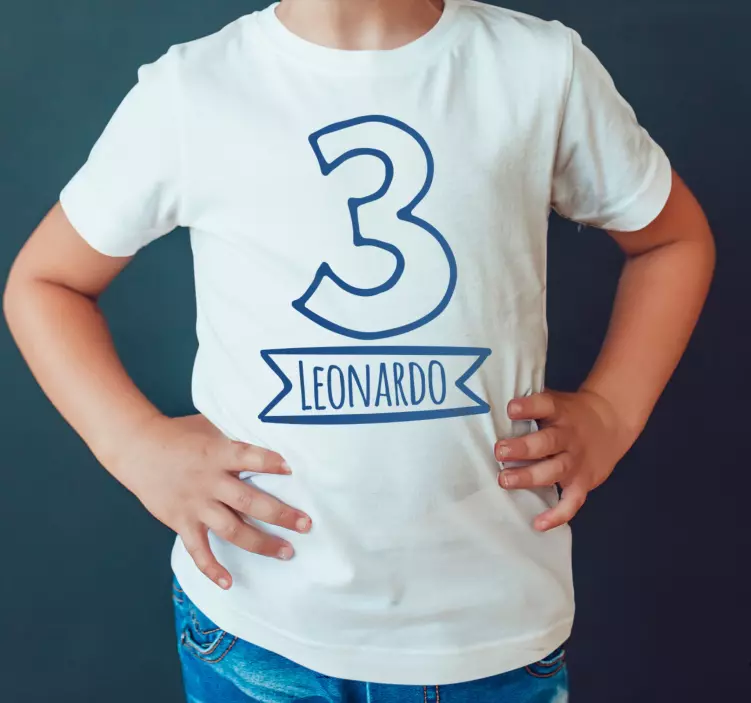 Rođendanske majice za djecu po mjeri s imenom - TenStickers