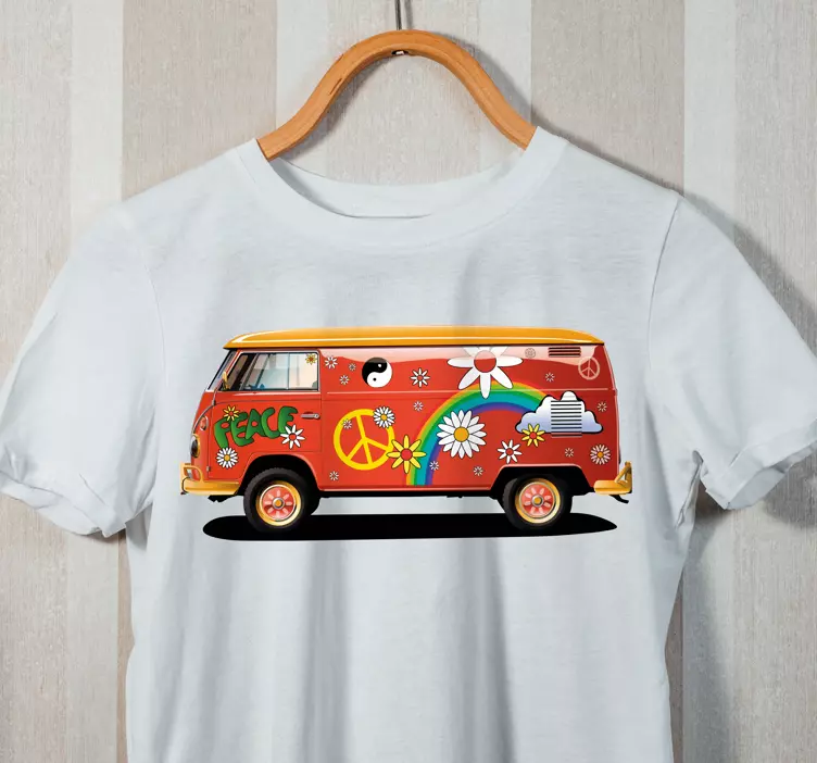 Retro hipi kombi prilagođena majica - TenStickers