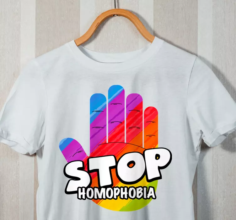 Stop homophobia concept ručna majica po mjeri - TenStickers