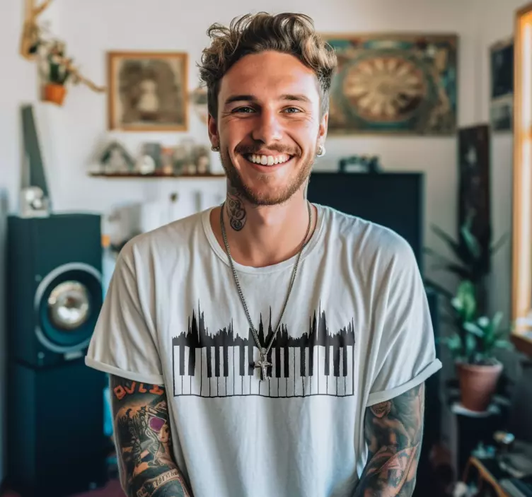 Majice tastatura i zvukovna talasTastatura i zvukovni val - TenStickers