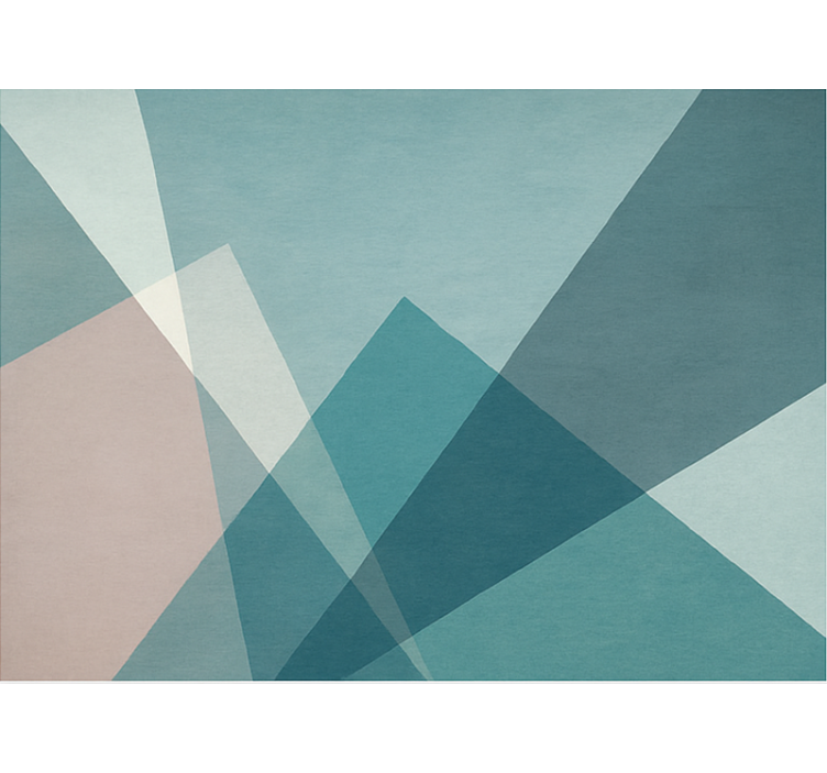 Vinil podovi plava geometrijski apstraktni dizajn - TenStickers