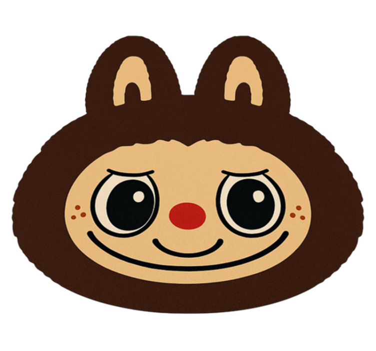 Drugi vinil podovi dizajn smeđeg labubua - TenStickers