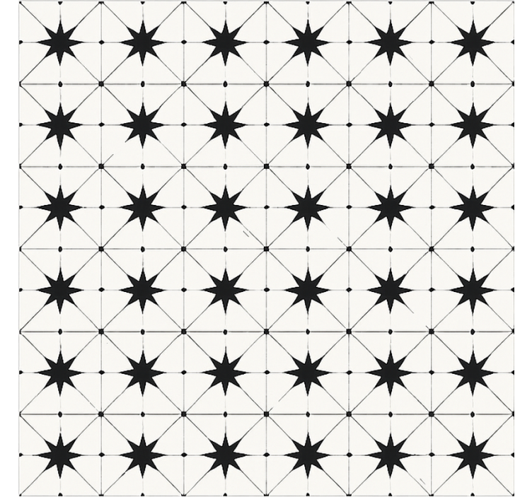 Vinil podovi blagovaonica enkaustični uzorak zvijezde - TenStickers