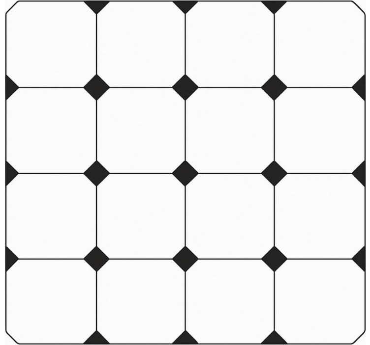 Vinil pod u kuhinji karirani dijamantni print - TenStickers