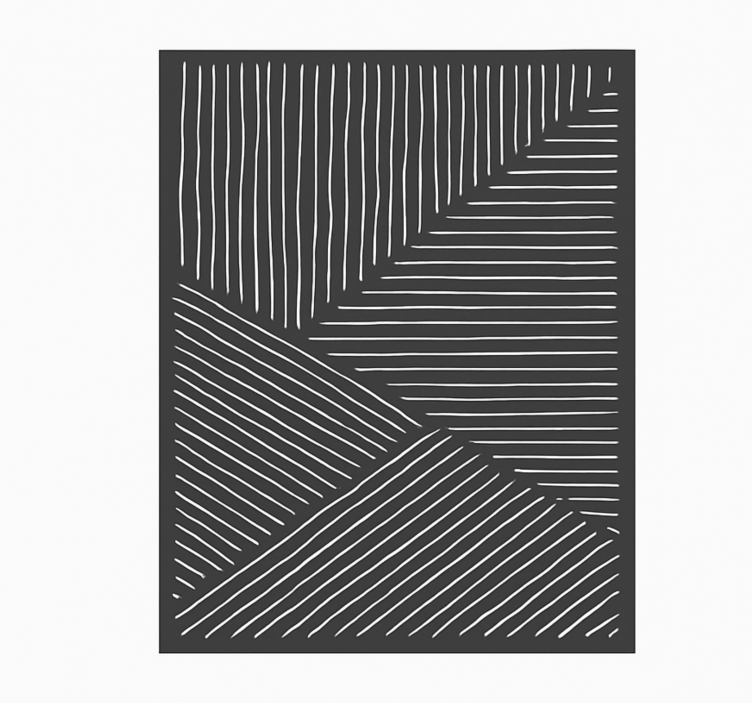 Vinil pod u kuhinji bijele valovite linije - TenStickers