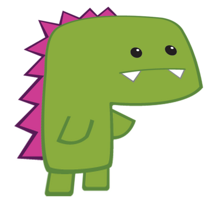 Vinil podovi životinja zeleni mini dinosaurus - TenStickers