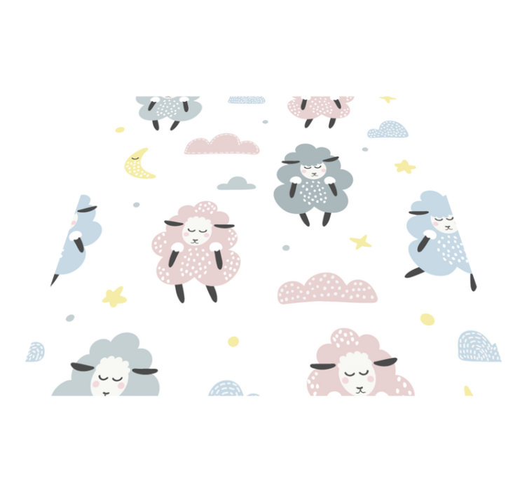 Vinil podovi životinja s uzorkom ovaca za djecu - TenStickers