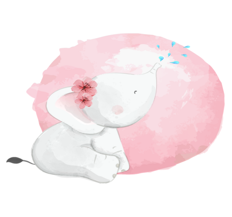 Vinil podovi životinja divlja afrika za djevojčice s slonom - TenStickers