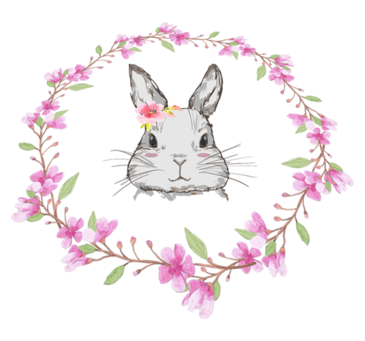 Vinil podovi životinja divlja afrika za djevojčice zečiće - TenStickers