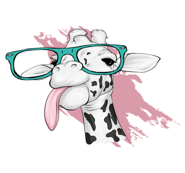 Vinil podovi životinja giraffe splash - TenStickers