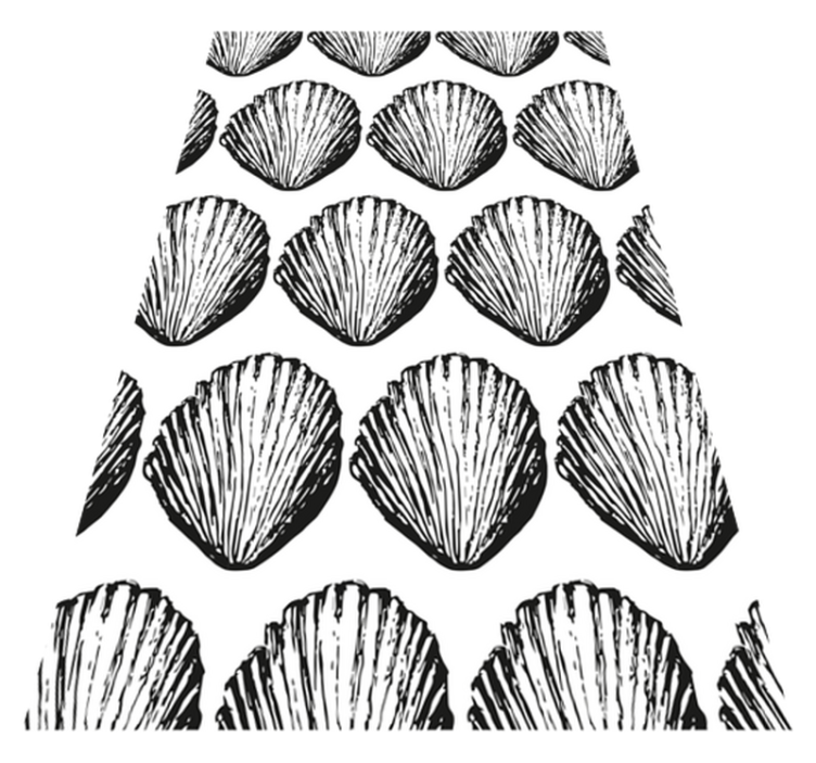 Vinil podovi životinja s retro uzorkom školjki - TenStickers