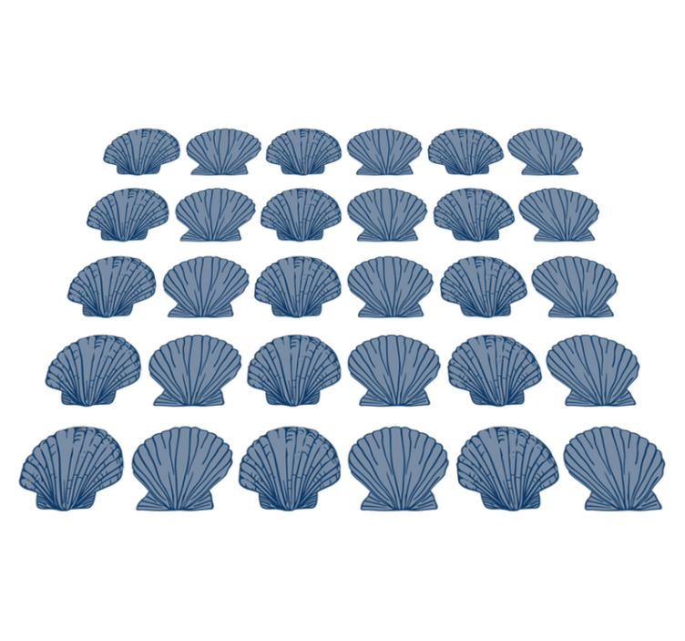 Vinil podovi životinja u nijansama plave školjke - TenStickers
