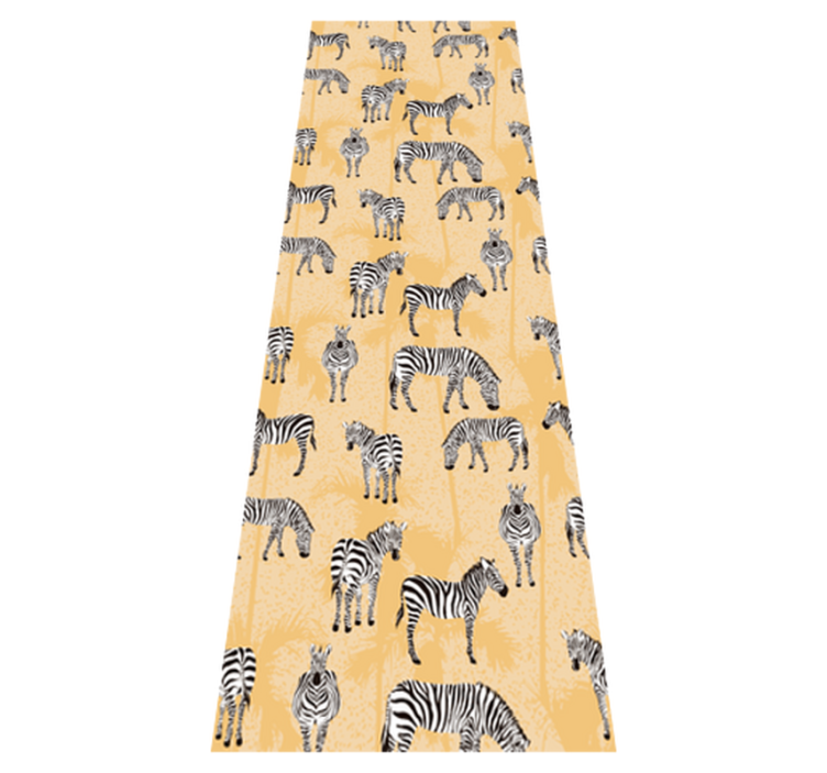 Vinil podovi životinja zebra i palme - TenStickers