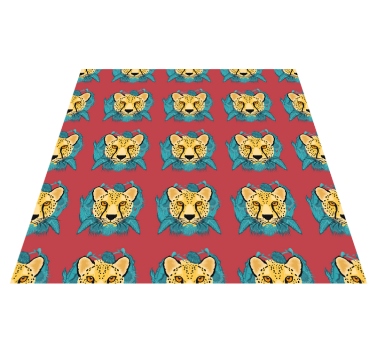 Vinil podovi životinja s grafikom orijentalnog leoparda - TenStickers