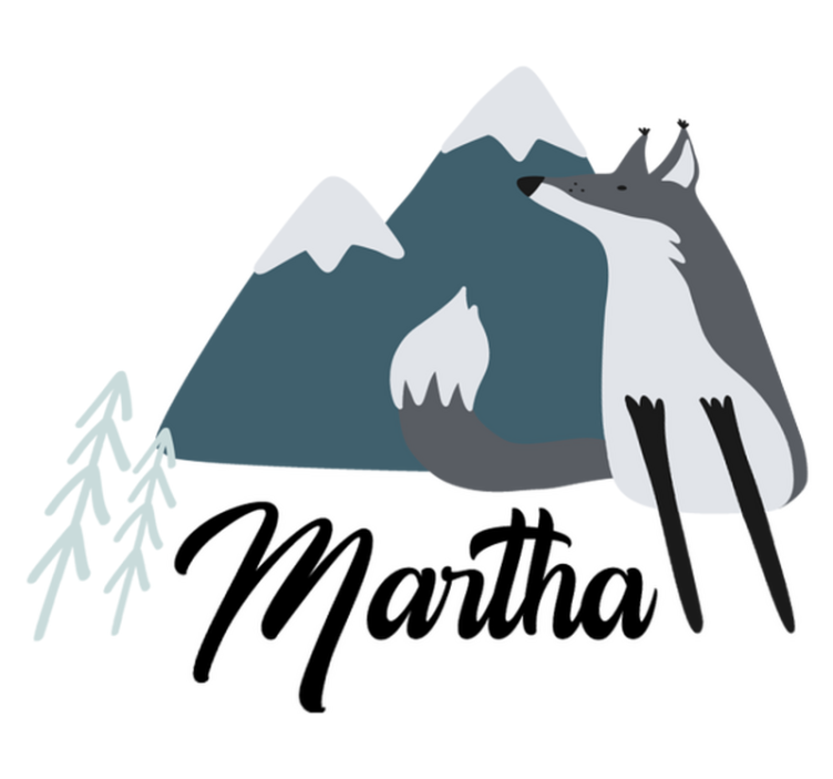 Vinil podovi životinja personalizirani s nordijskom lisicom - TenStickers