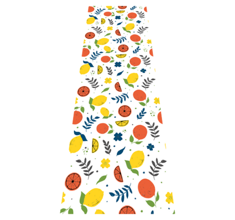 Vinil podovi životinja s citrusnim voćem i lišćem - TenStickers