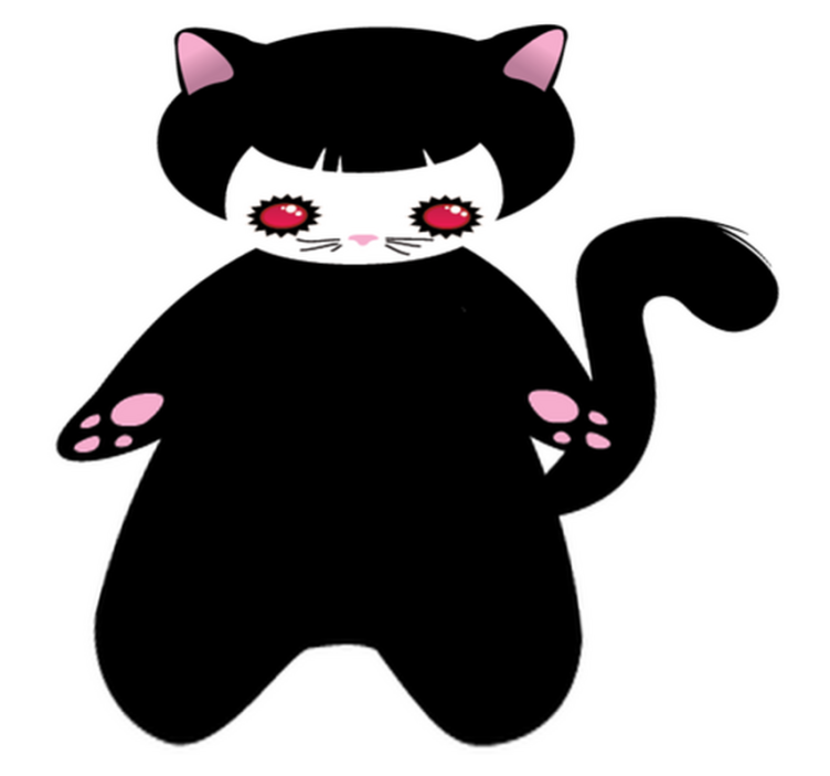 Vinil podovi životinja za bebe mačke čudovište - TenStickers