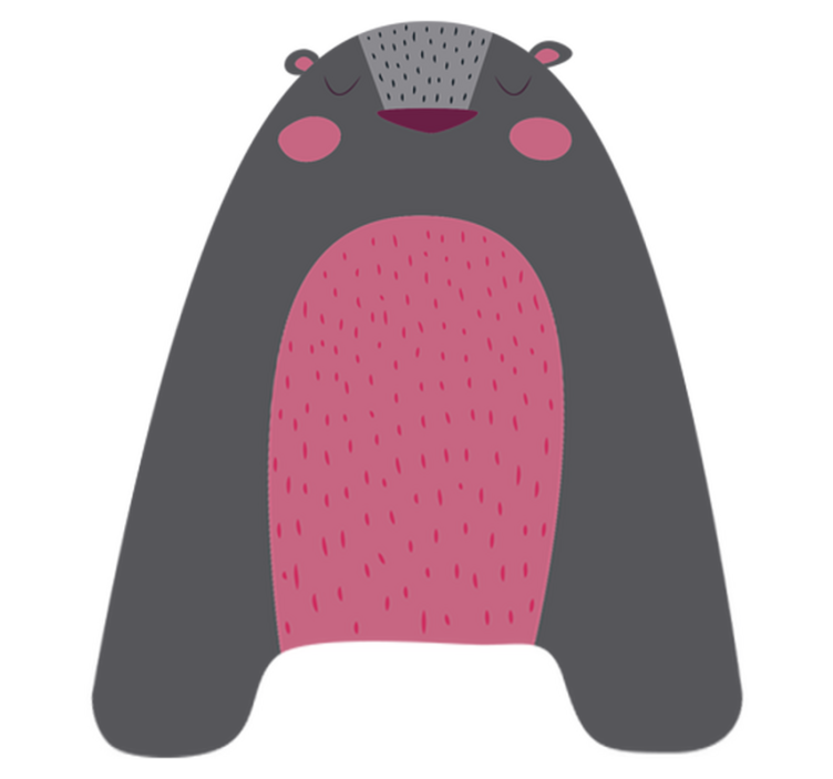 Vinil podovi životinja sivi medvjed za djecu - TenStickers