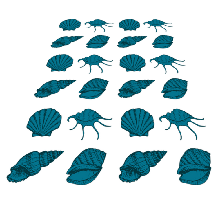 Vinil podovi životinja s motivima morskih školjki - TenStickers